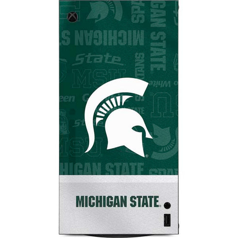 Michigan State University Jersey Split XBox Series X Digital Edition Console Skin